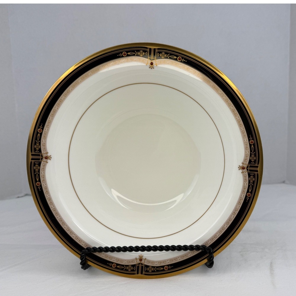 Noritake Gold and Sable 9758 Bone China Serving Bowl Gold‎ Art Deco Japan